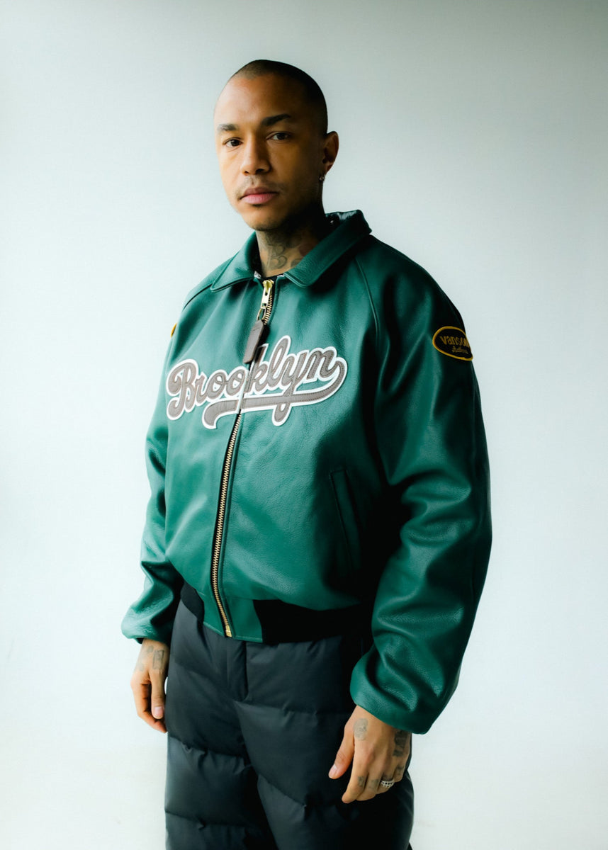 FLY GEENIUS X VANSON | BOMBER JACKET | BROOKLYN - GREEN – FLYGEENIUS