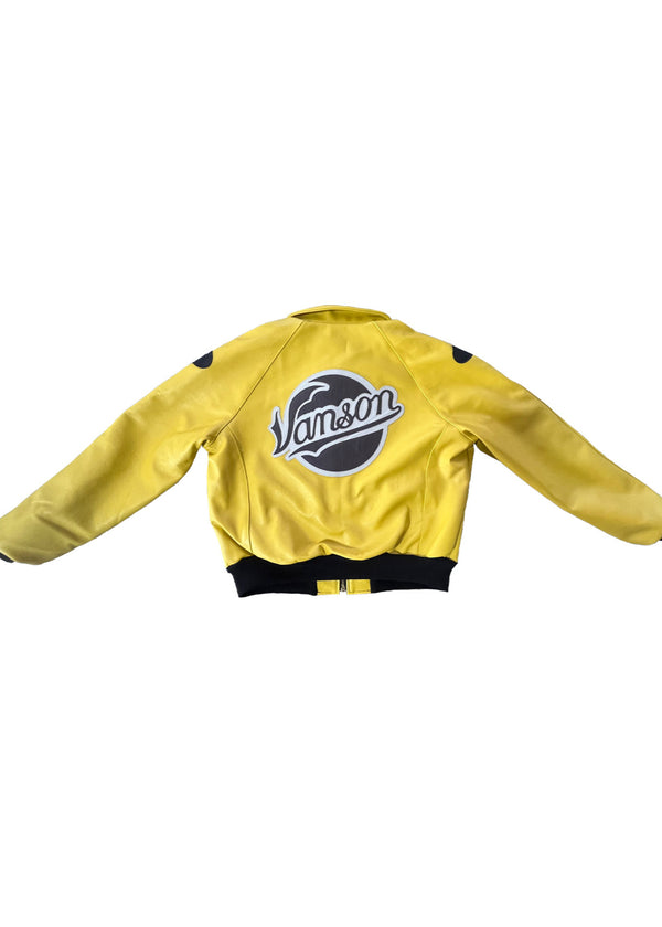 FLY GEENIUS X VANSON | BOMBER JACKET | KAWASAKI - YELLOW
