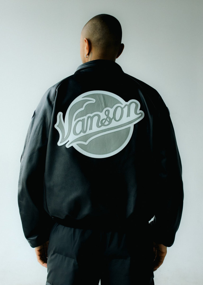 FLY GEENIUS X VANSON | BOMBER JACKET | BROOKLYN - BLACK – FLYGEENIUS