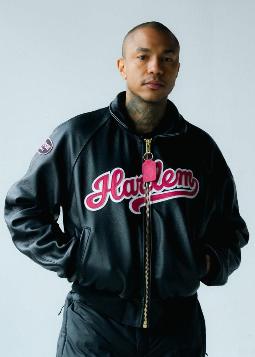 FLY GEENIUS X VANSON | BOMBER JACKET | HARLEM - BLACK/FUCHSIA