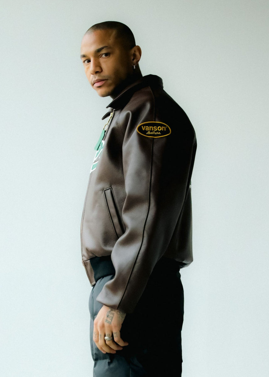 FLY GEENIUS X VANSON | BOMBER JACKET | BRONX - BROWN – FLYGEENIUS