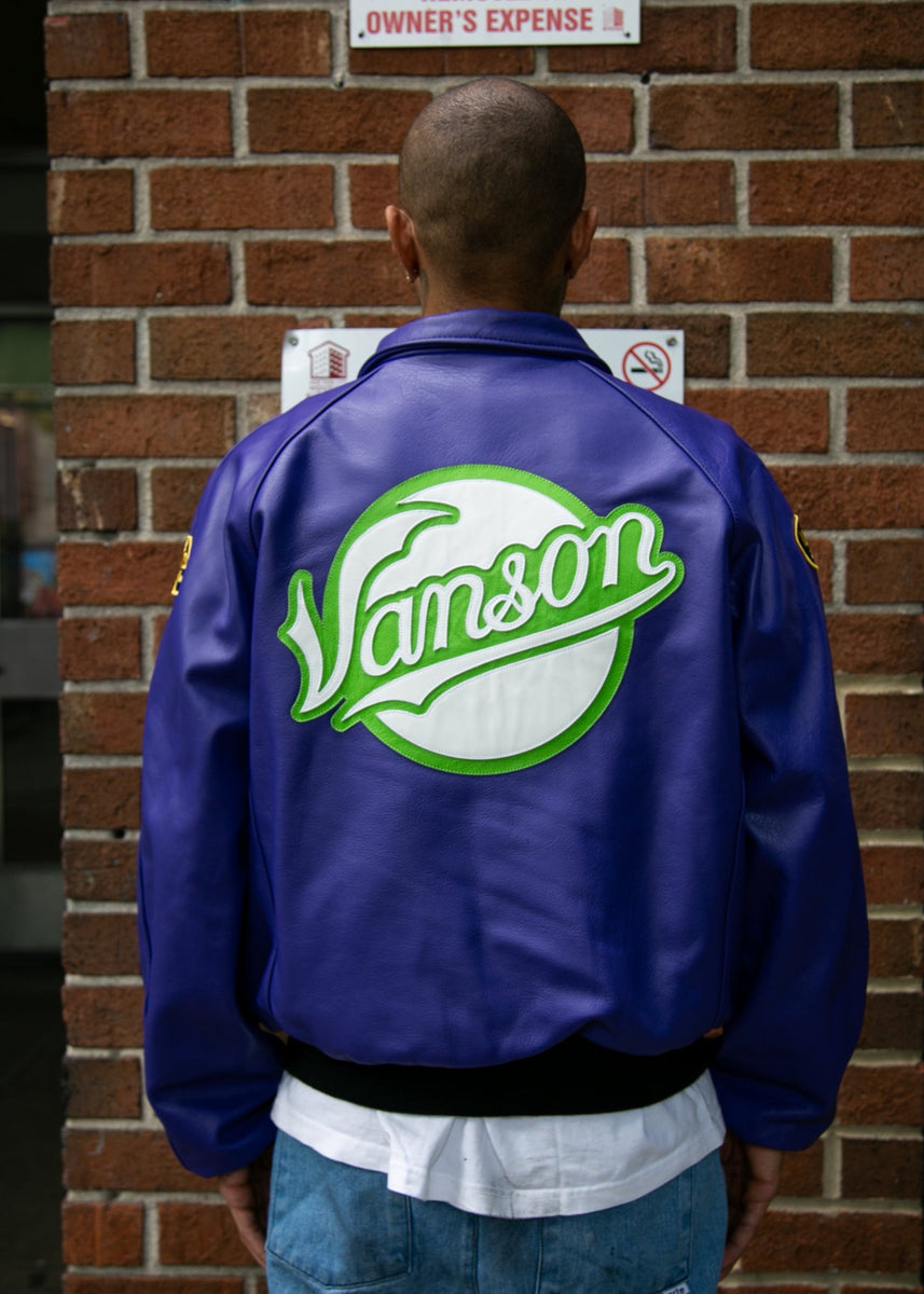 FLY GEENIUS X VANSON | BOMBER JACKET | TOKYO - PURPLE – FLYGEENIUS