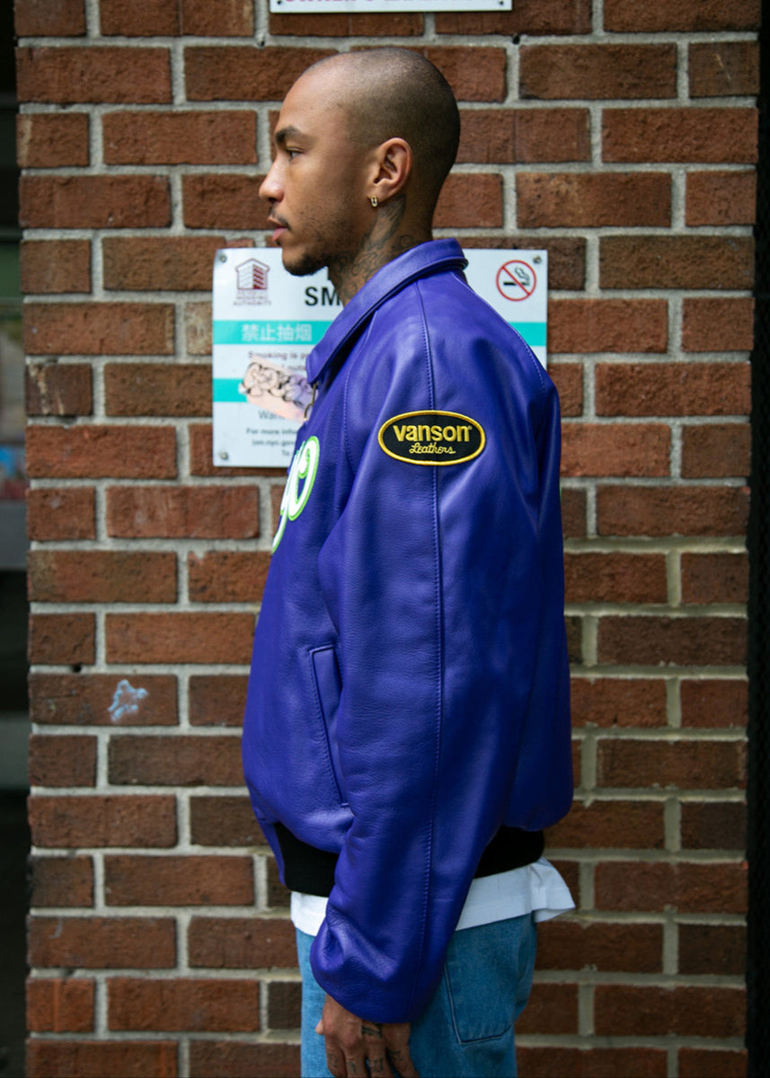FLY GEENIUS X VANSON | BOMBER JACKET | TOKYO - PURPLE – FLYGEENIUS
