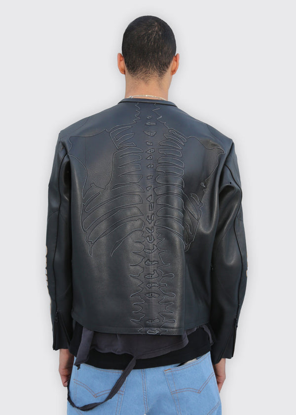 FLY GEENIUS X VANSON | SKELETON JACKET | BLACK PANTHER