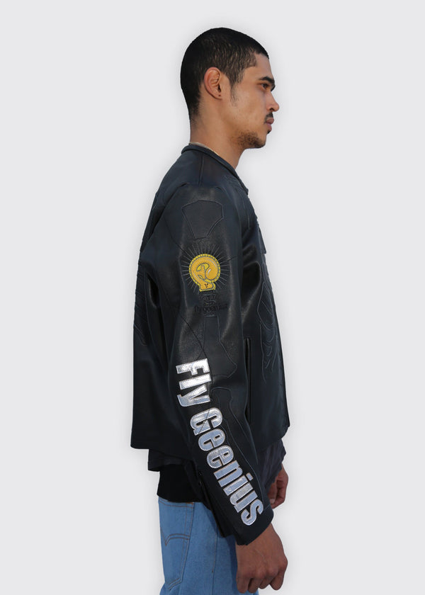 FLY GEENIUS X VANSON | SKELETON JACKET | BLACK PANTHER