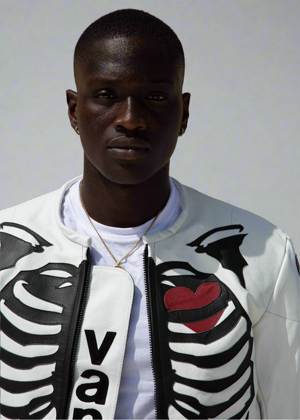 FLY GEENIUS X VANSON | SKELETON JACKET | WHITE