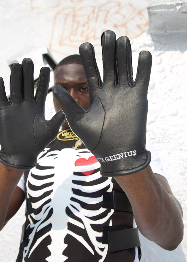 FLY GEENIUS X VANSON LEATHERS SKELETON GLOVES | BLACK  (PRODUCTION TIME 4-12 WEEKS)