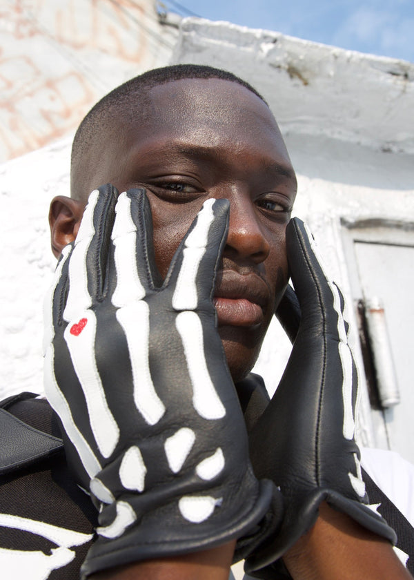 FLY GEENIUS X VANSON LEATHERS SKELETON GLOVES | BLACK  (PRODUCTION TIME 4-12 WEEKS)