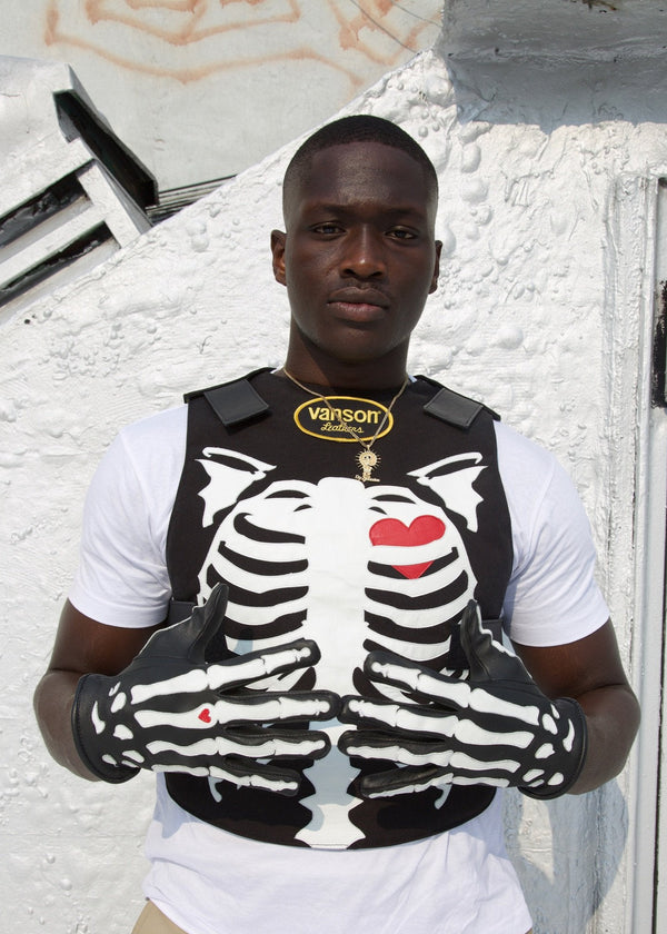 FLY GEENIUS X VANSON LEATHERS SKELETON GLOVES | BLACK  (PRODUCTION TIME 4-12 WEEKS)