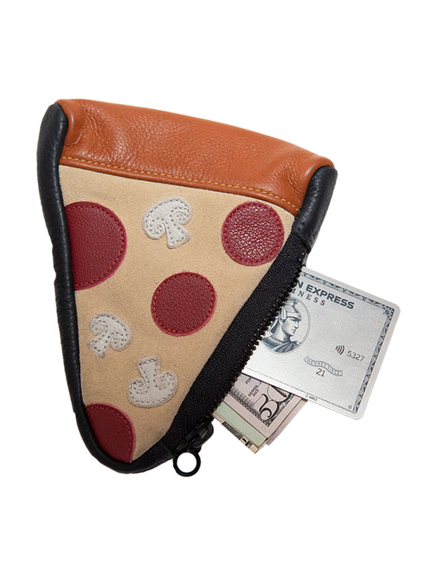 LEATHER PIZZA SLICE POUCH | SCARR'S PIZZA COLLABORATION