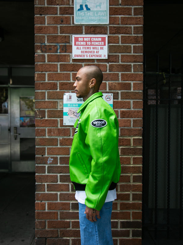 LIMITED VANSON LEATHERS | KAWASAKI BOMBER JACKET | 4-12 WEEKS PRODUCTION
