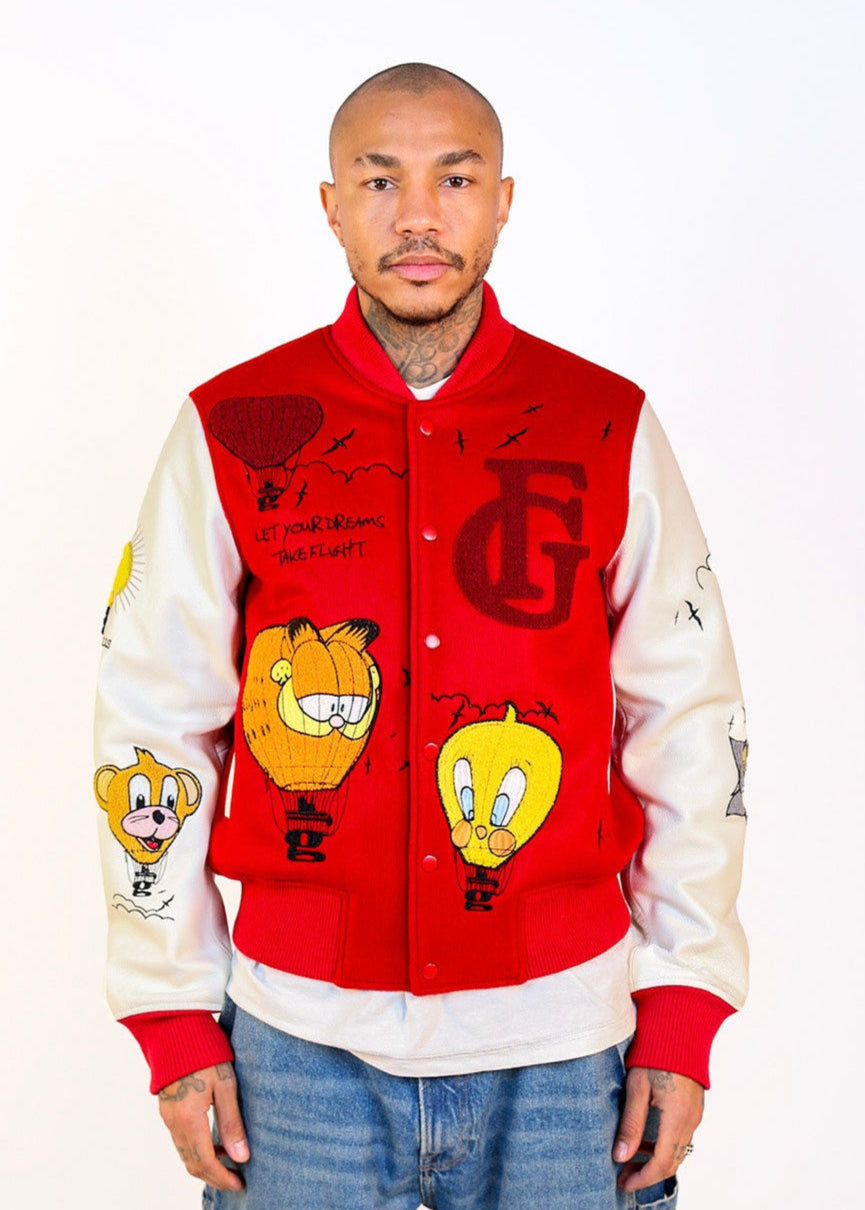 HOT AIR BALLOON VARSITY JACKET - RED – FLYGEENIUS
