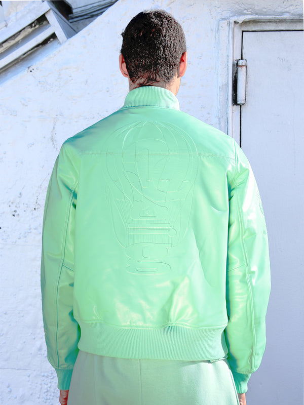 HOT AIR BALLON LEATHER JACKET | MINT GREEN (SUMMER MARKDOWN)