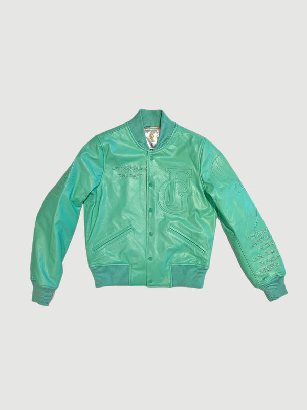 HOT AIR BALLON LEATHER JACKET | MINT GREEN (SUMMER MARKDOWN)