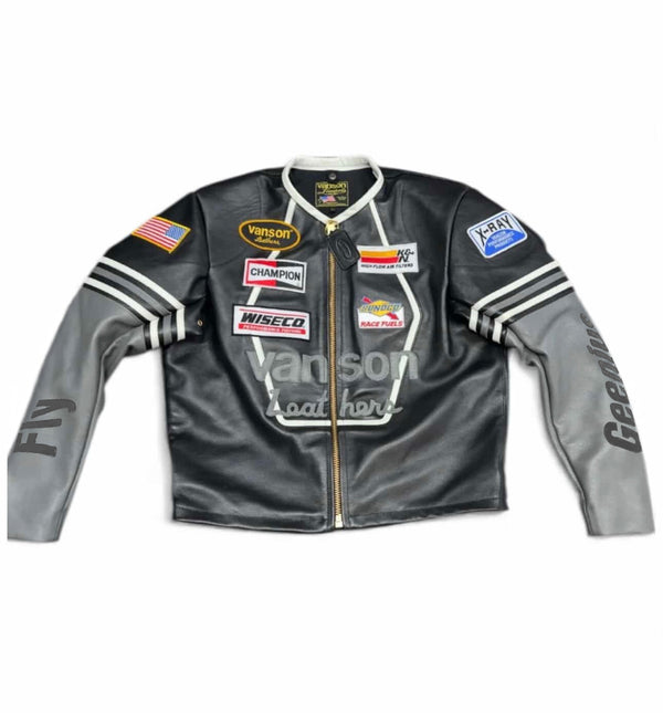 FLY GEENIUS X VANSON | STAR JACKET | CUSTOM BLACK / PEARL GRAY