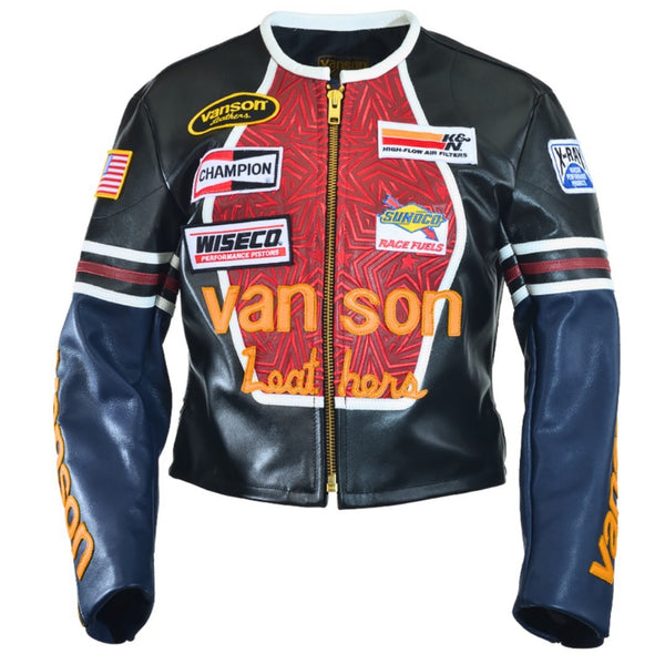 FLY GEENIUS x VANSON | STARLET LADIES JACKET |  BLACK+RED