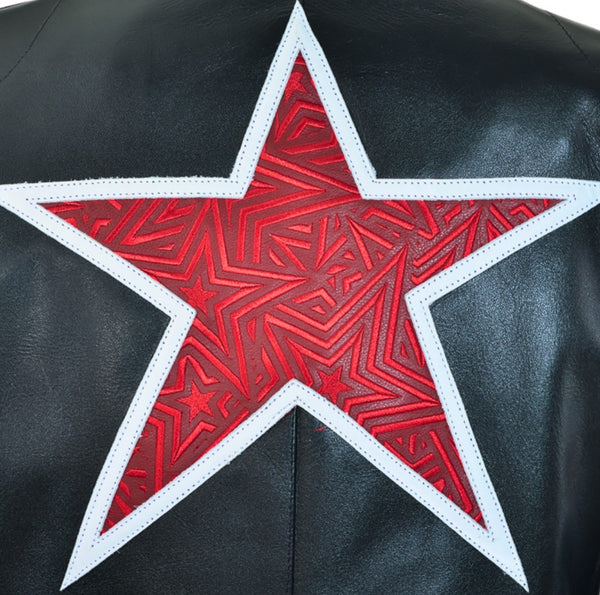 FLY GEENIUS x VANSON | STARLET LADIES JACKET |  BLACK+RED