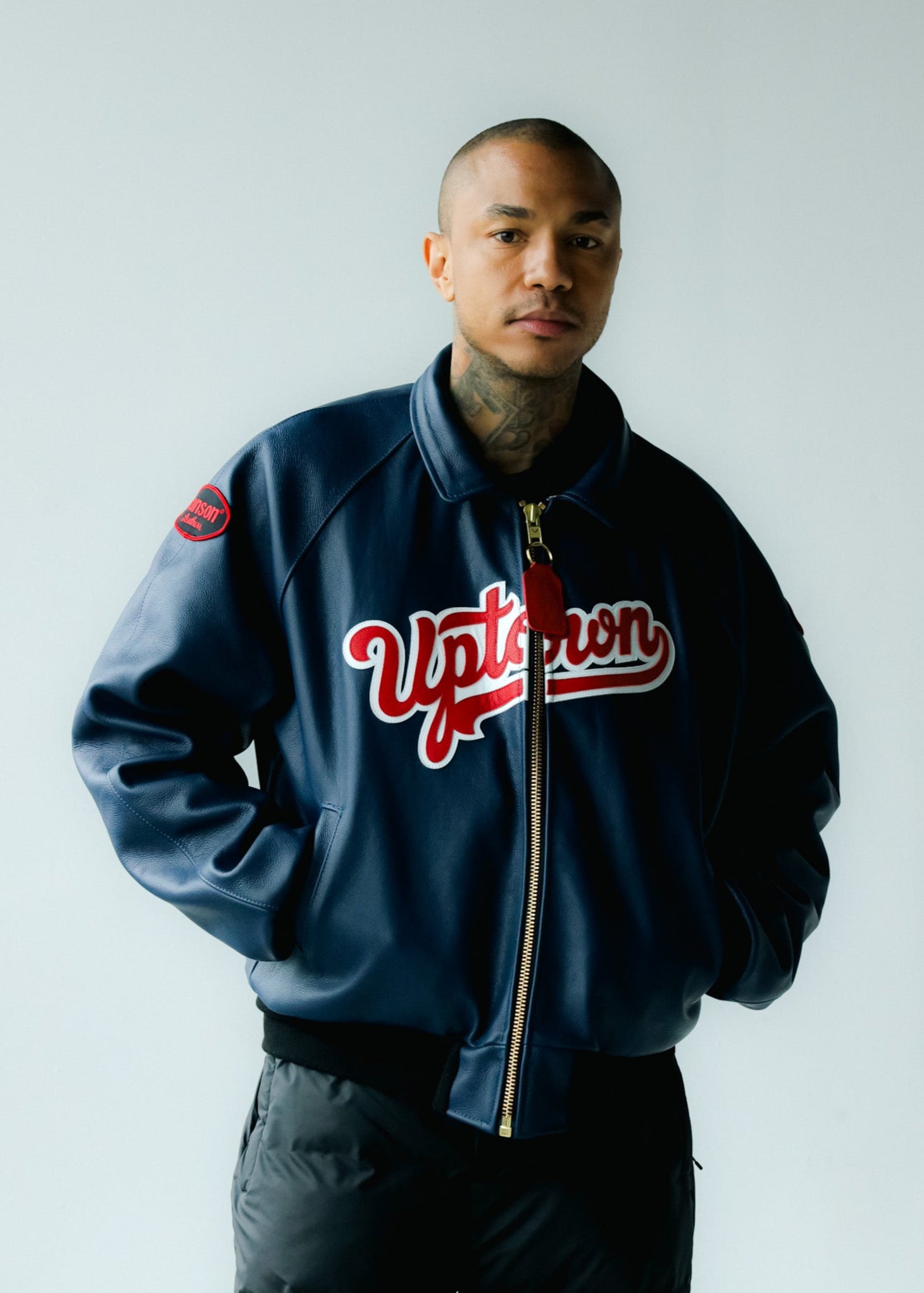 FLY GEENIUS X VANSON | BOMBER JACKET | UPTOWN - NAVY BLUE – FLYGEENIUS FLY GEENIUS X VANSON | BOMBER JACKET | UPTOWN - NAVY BLUE – FLYGEENIUS