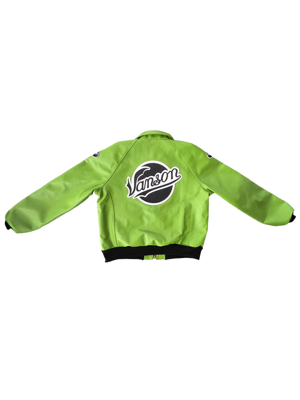 LIMITED VANSON LEATHERS | KAWASAKI BOMBER JACKET | 4-12 WEEKS PRODUCTION