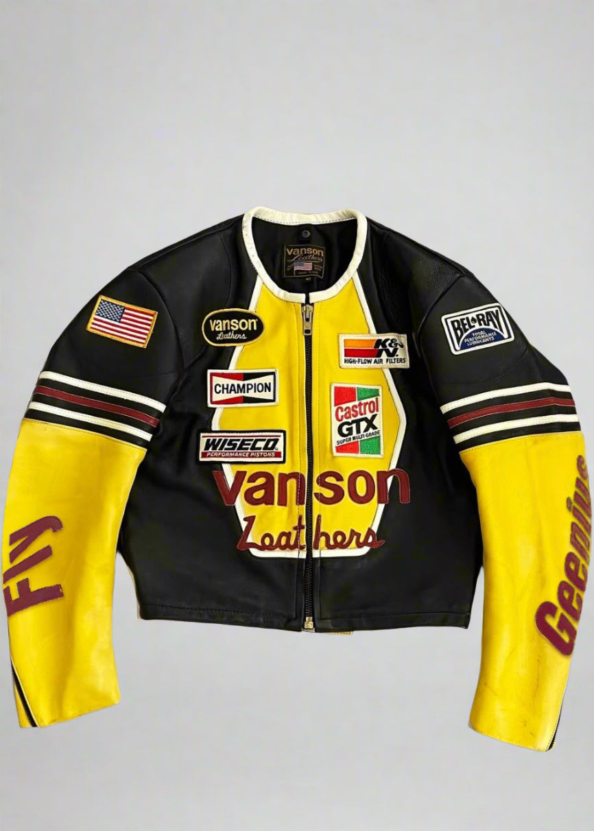 VANSON LEATHERS STAR JACKET | 4-12 WEEKS PRODUCTION|YELLOW