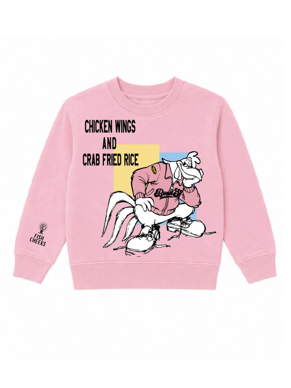 Fly Geenius x Fish Cheeks Chicken Wings Kids Crewneck