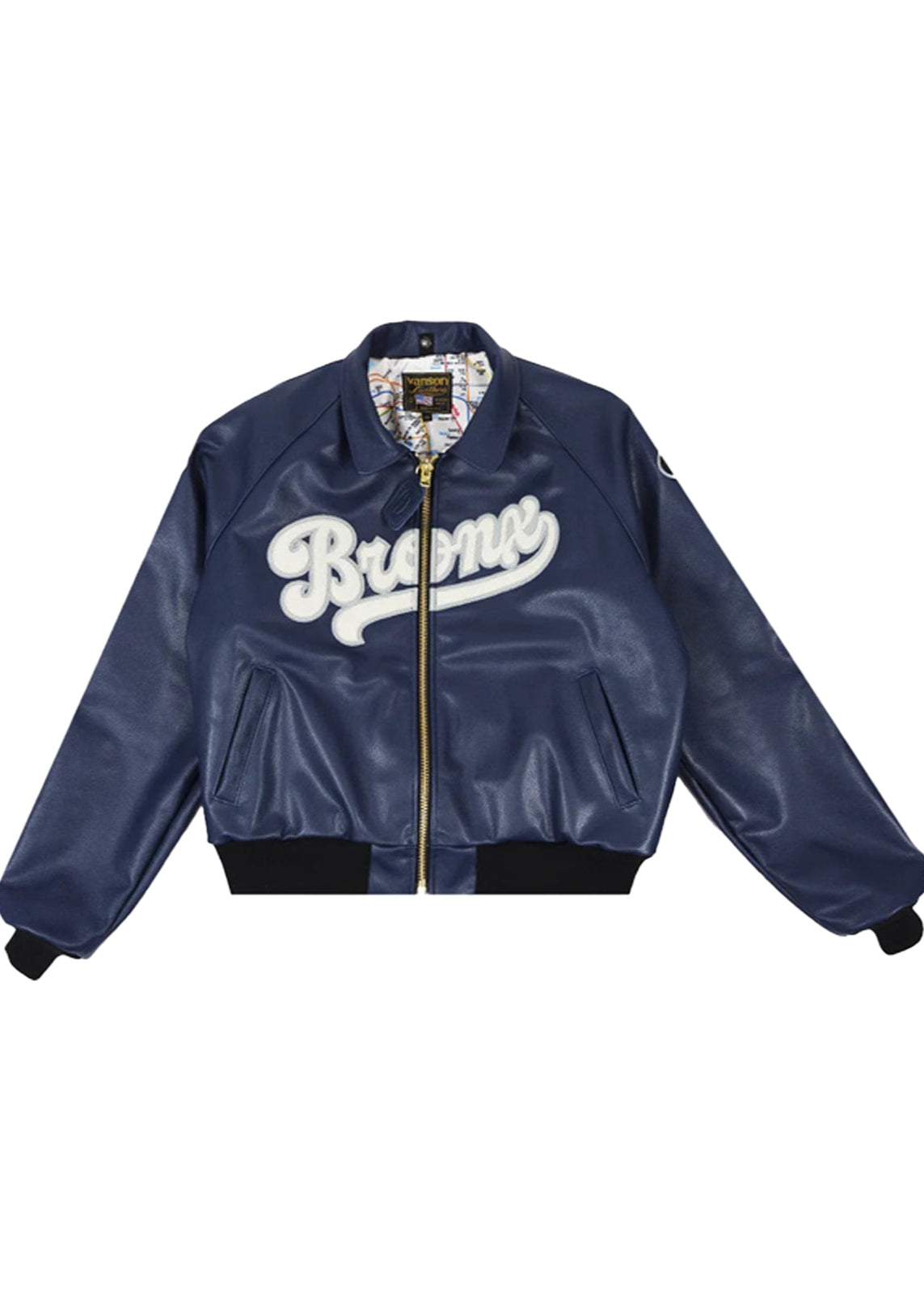 FLY GEENIUS X VANSON | BOMBER JACKET | BRONX - NAVY BLUE – FLYGEENIUS