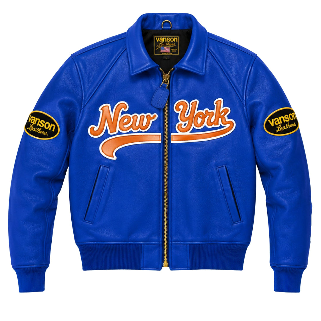 FLY GEENIUS X VANSON | BOMBER JACKET | NEW YORK - KNICKS BLUE