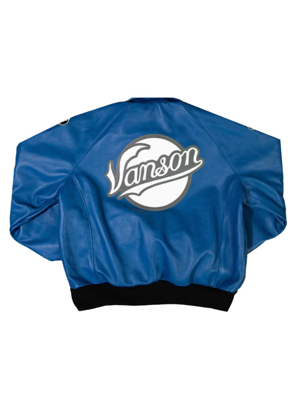 FLY GEENIUS X VANSON | BOMBER JACKET | BROOKLYN - SURF BLUE