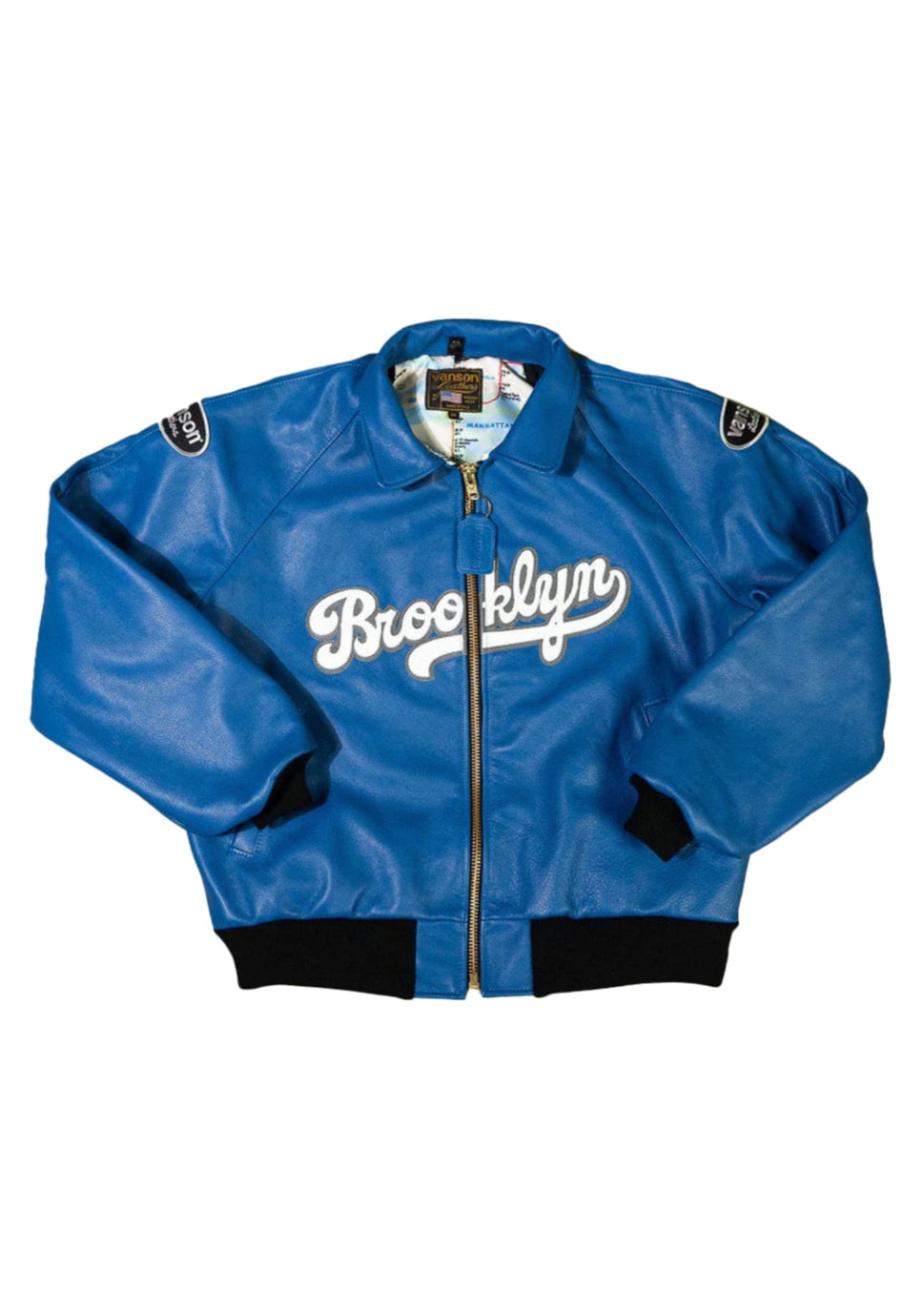 FLY GEENIUS X VANSON | BOMBER JACKET | BROOKLYN - SURF BLUE