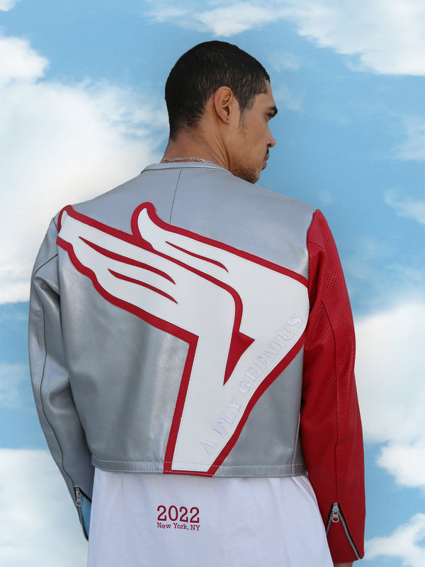 V WING UNISEX BART JACKET | ALEALI MAY COLLABORATION | STEEL