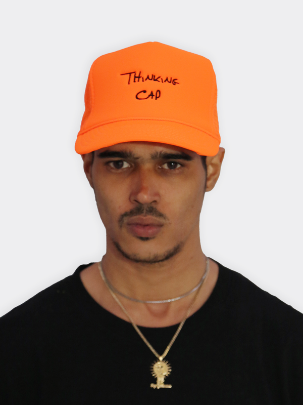 THINKING CAP TRUCKER HAT | NEON ORANGE