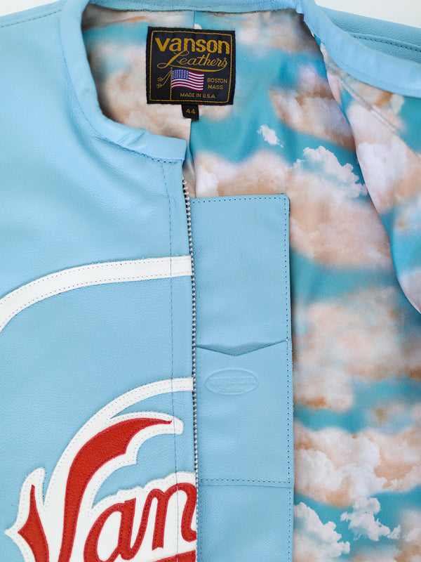 V WING UNISEX BART JACKET | ALEALI MAY COLLABORATION | ICE BLUE