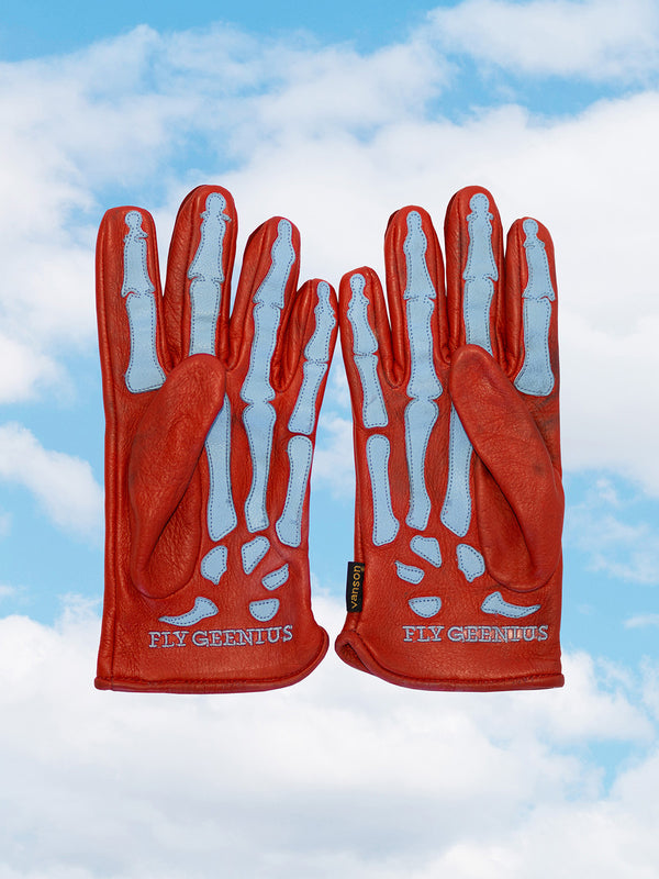 UNISEX BONE GLOVES | ALEALI MAY COLLABORATION | RED