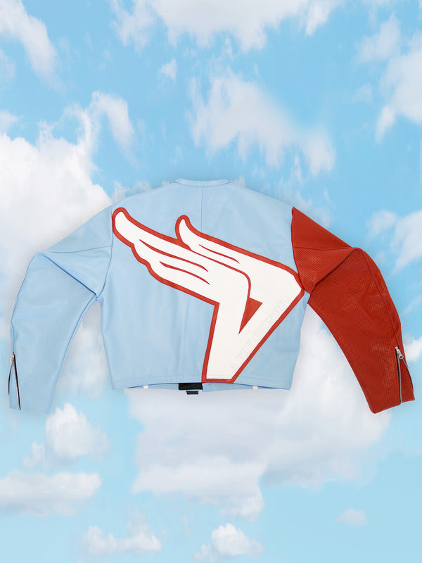 V WING UNISEX BART JACKET | ALEALI MAY COLLABORATION | ICE BLUE